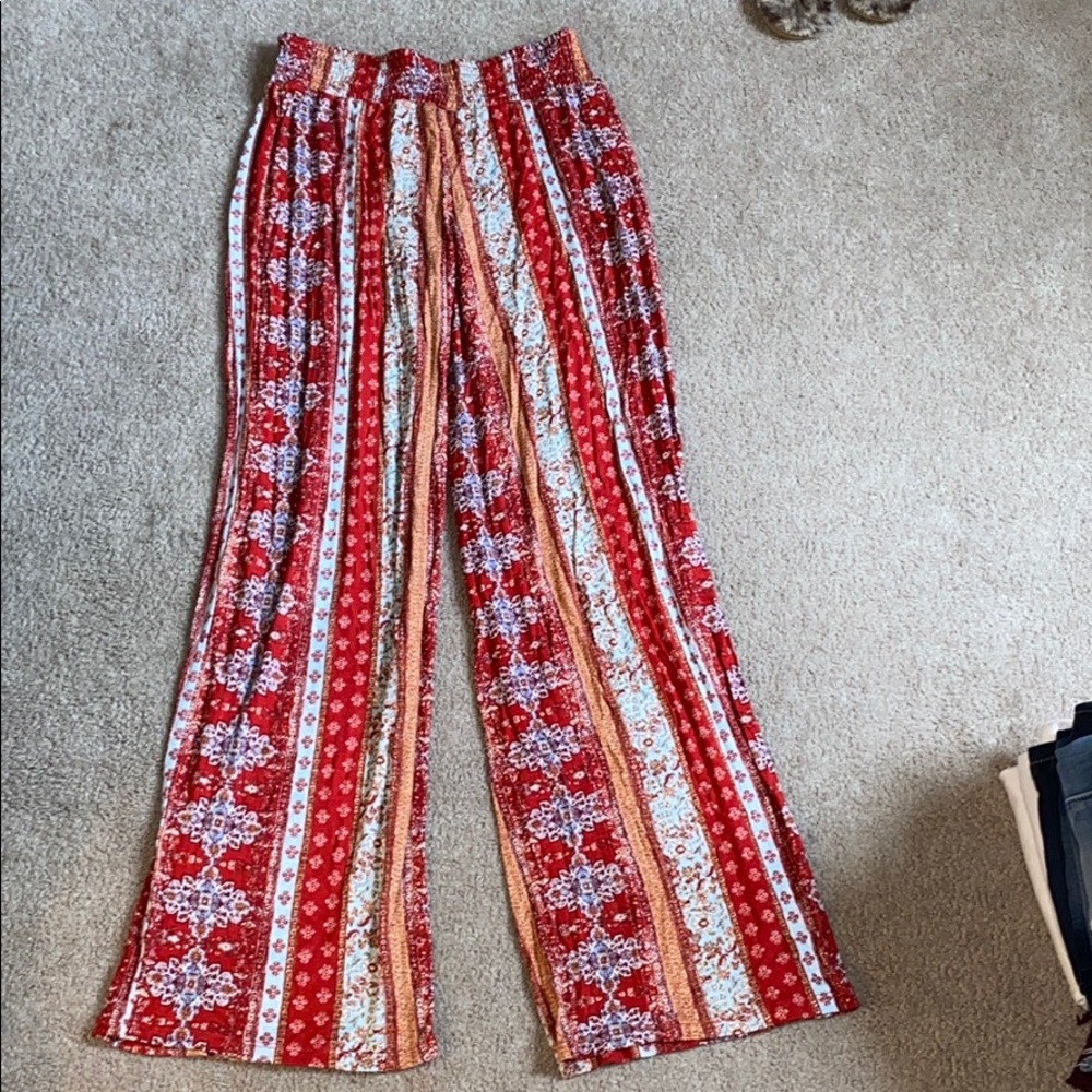 colorful flowy pants